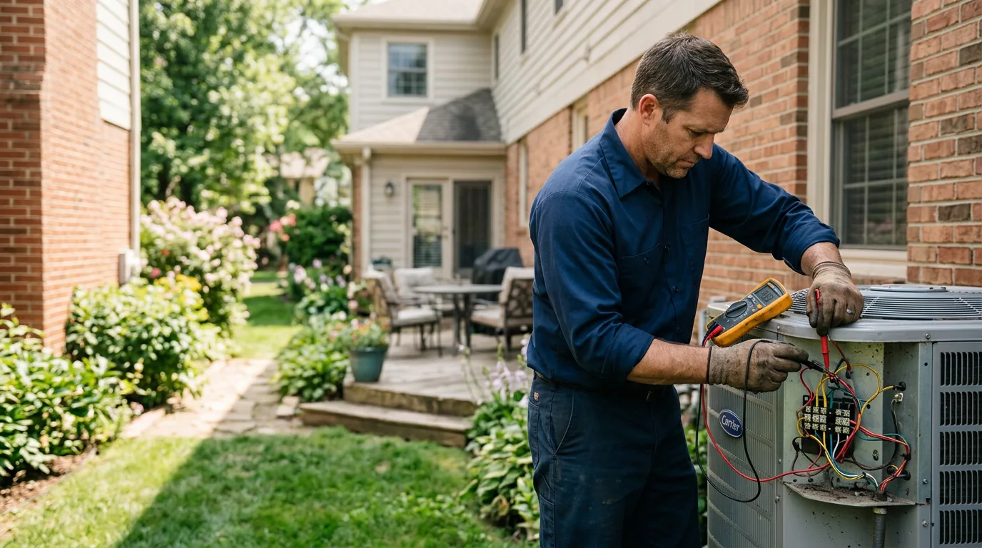 HVAC technician working near Ridgeway, OH